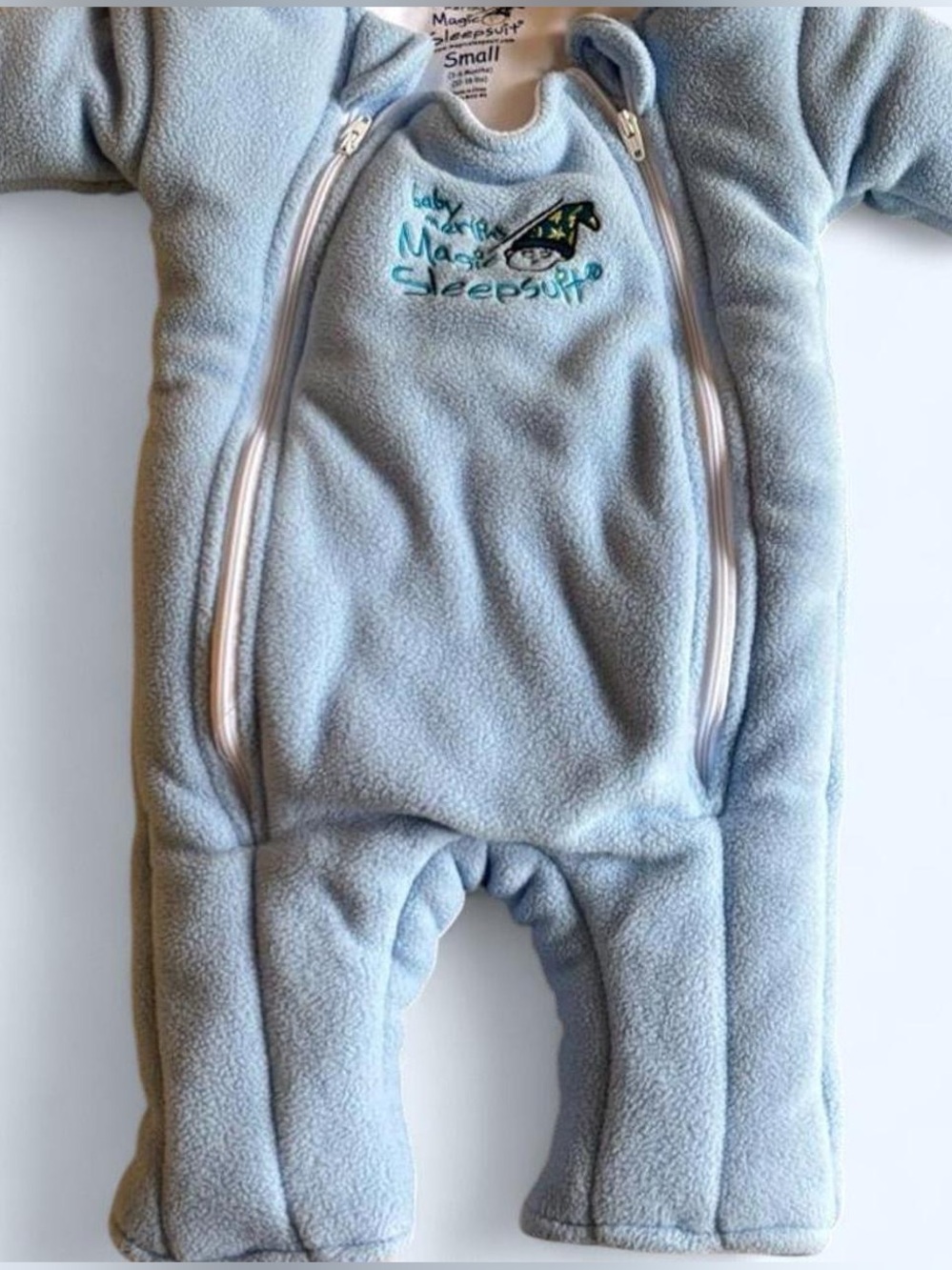 Baby Merlin’s Magic Sleep Suit Light Blue Fleece One-Piece